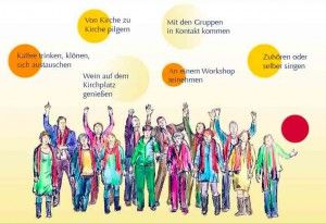 Musik im Kreis, Illustration von Felice Meer